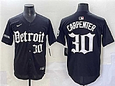 Men's Detroit Tigers #30 Kerry Carpenter Black Motor Gothic Edition Vapor Premier Limited Stitched Jersey,baseball caps,new era cap wholesale,wholesale hats
